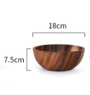 Cuenco de madera natural para cocina, cuenco para fruta, cuenco para ensalada, recipiente para comida para restaurante, utensilios de madera, tenga en cuenta el tamaño