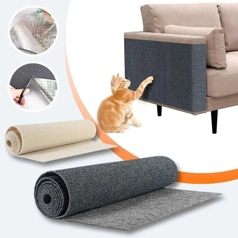 Alfombra autoadhesiva para gatos, tablero para rascar, pared, sofá antiarañazos para gatos, tablero para rascar para gatos, protección para sofá, patas afiladas, productos recortables para mascotas