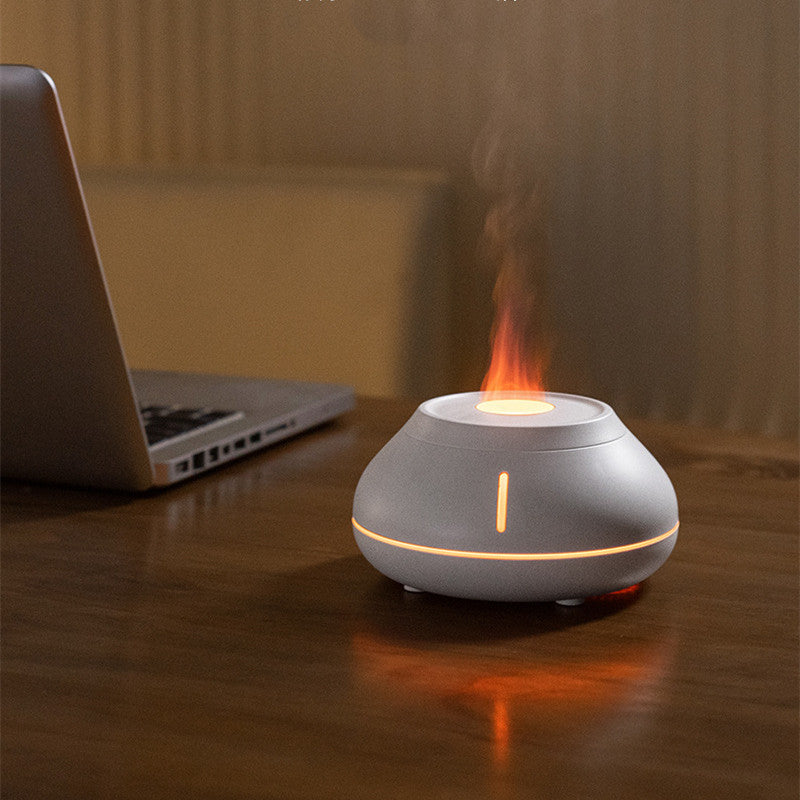 Nuevo humidificador colorido con simulación de llama, difusor de aroma, humidificador de escritorio creativo para el hogar y la habitación