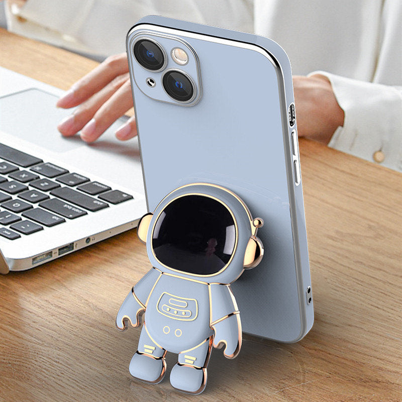 3D Astronaut Phone Case Anti-Drop Electroplating Bracket Naseer Liaqat