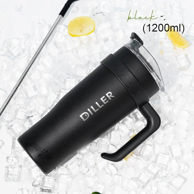 Stainless Steel Handle Car Water Straw Thermal Insulation Cup Naseer Liaqat