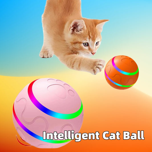 Juguete de bola malvado para gatos, nuevo juguete inteligente con USB, bola giratoria automática