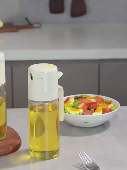 2 In 1 Oil Sprayer Bottle BBQ Cooking Oil Dispenser Olive Oil Pourers Sprayer Kitchen Baking Oil Mister Vinegar Bottle